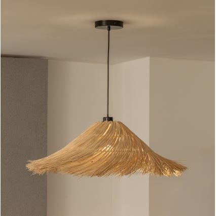 Brilagi - Lustră LED suspendată pe cablu CERIA BOHO 1xE27/40W/230V Ø 70 cm ratan