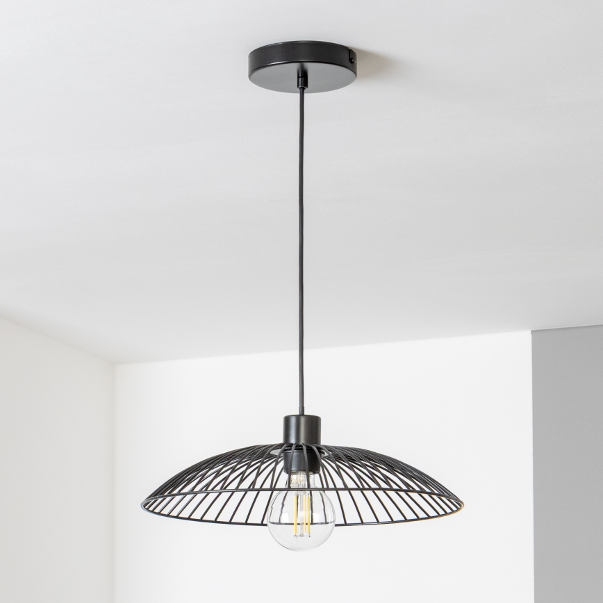Brilagi - Lustră LED suspendată pe cablu CERIA WIRE, 1x E27, max. 40W, 230V, Ø 26 cm, negru