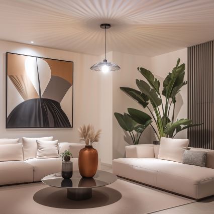 Brilagi - Lustră LED suspendată pe cablu CERIA WIRE, 1x E27, max. 40W, 230V, Ø 26 cm, negru