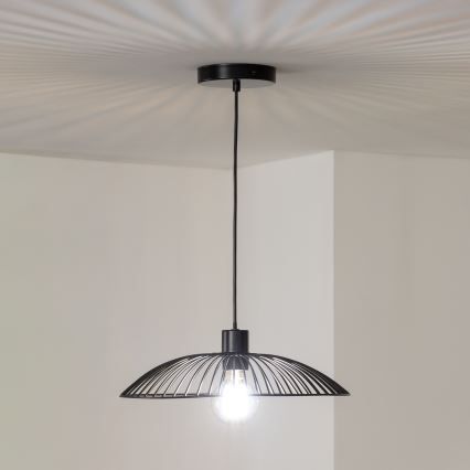 Brilagi - Lustră LED suspendată pe cablu CERIA WIRE, 1x E27, max. 40W, 230V, Ø 26 cm, negru