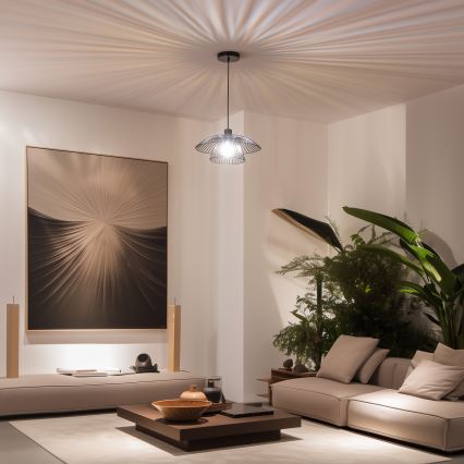 Brilagi - Lustră LED suspendată pe cablu CERIA WIRE 1xE27/40W/230V Ø 38 cm negru