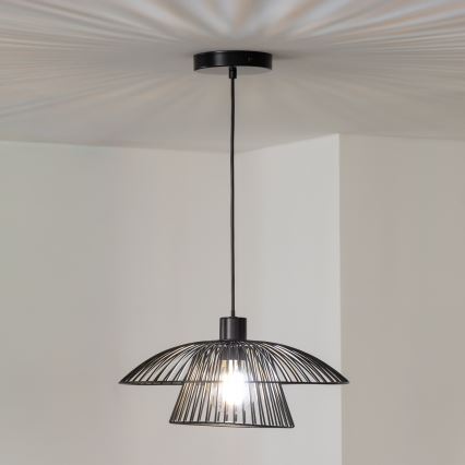 Brilagi - Lustră LED suspendată pe cablu CERIA WIRE 1xE27/40W/230V Ø 38 cm negru