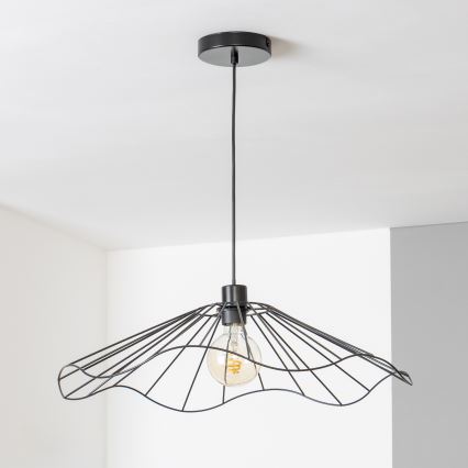 Brilagi - Lustră LED suspendată pe cablu CERIA WIRE 1xE27/40W/230V Ø 60 cm negru