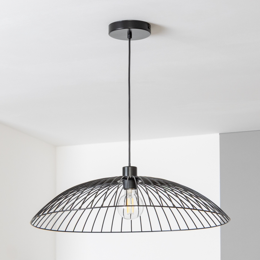 Brilagi - Lustră LED suspendată pe cablu CERIA WIRE, 1xE27/40W/230V, Ø 60 cm, negru