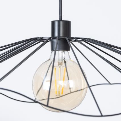 Brilagi - Lustră LED suspendată pe cablu CERIA WIRE 1xE27/40W/230V Ø 80 cm neagră