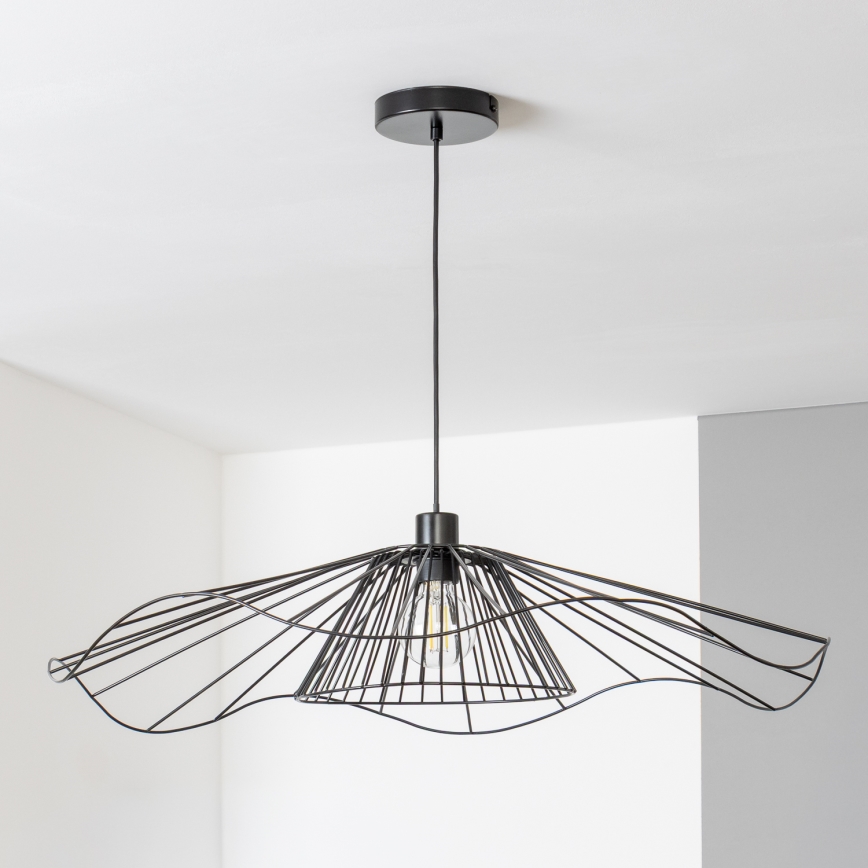 Brilagi - Lustră LED suspendată pe cablu CERIA WIRE 1xE27/40W/230V Ø 80 cm, neagră