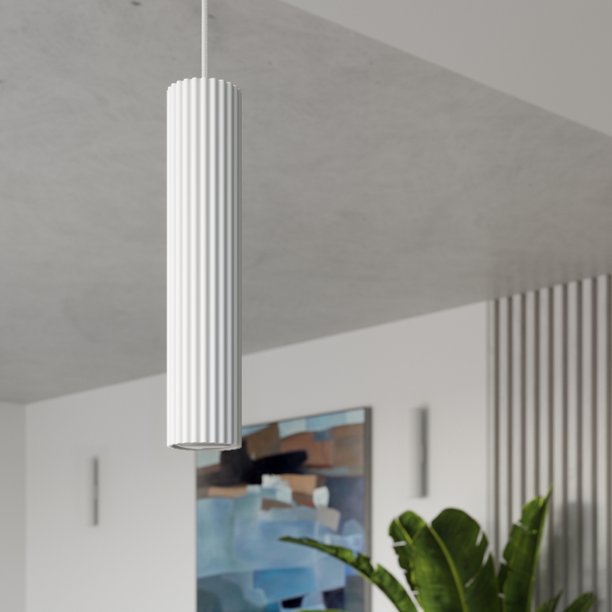 Brilagi - Lustră LED suspendată pe cablu CRESTO 1xGU10/10W/230V albă