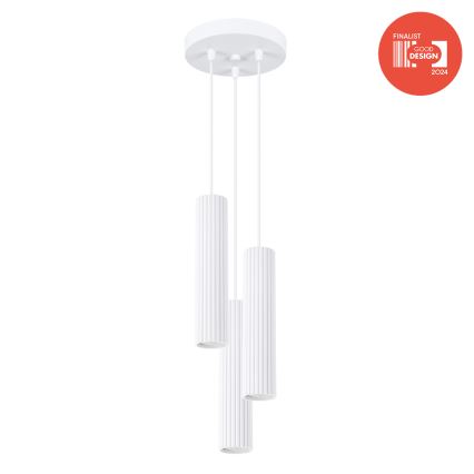Brilagi - Lustră LED suspendată pe cablu CRESTO 3xGU10/10W/230V albă