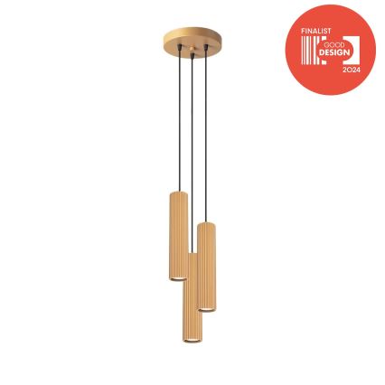 Brilagi - Lustră LED suspendată pe cablu CRESTO 3xGU10/10W/230V, auriu