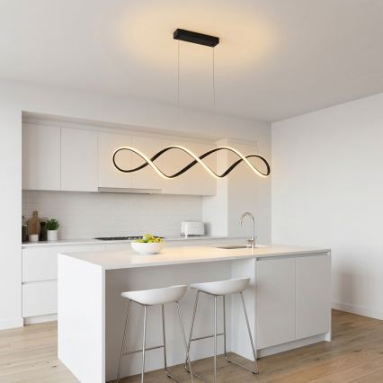 Brilagi - Lustră LED suspendată pe cablu DNA, 41 W, 230 V, 4100 K, negru