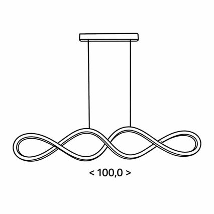 Brilagi - Lustră LED suspendată pe cablu DNA, 41 W, 230 V, 4100 K, negru