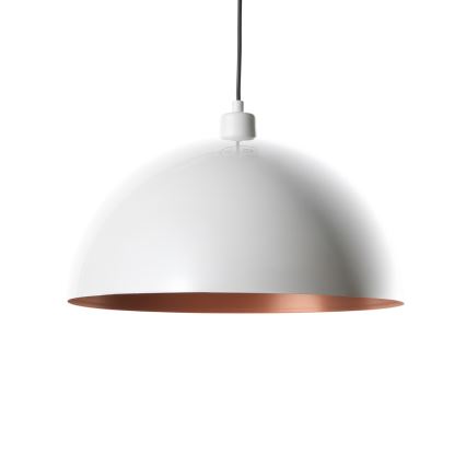 Brilagi - Lustră LED suspendată pe cablu METALO 1xE27/40W/230V diam. 40 cm alb/cupru