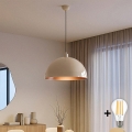 Brilagi - Lustră LED suspendată pe cablu METALO 1xE27/40W/230V diam. 40 cm bej/cupru