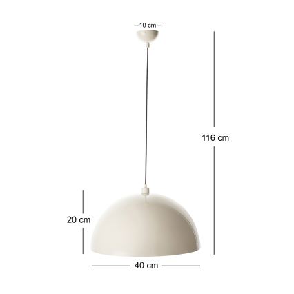 BRILAGI - Lustră LED suspendată pe cablu METALO 1xE27/40W/230V diam. 40 cm bej/cupru