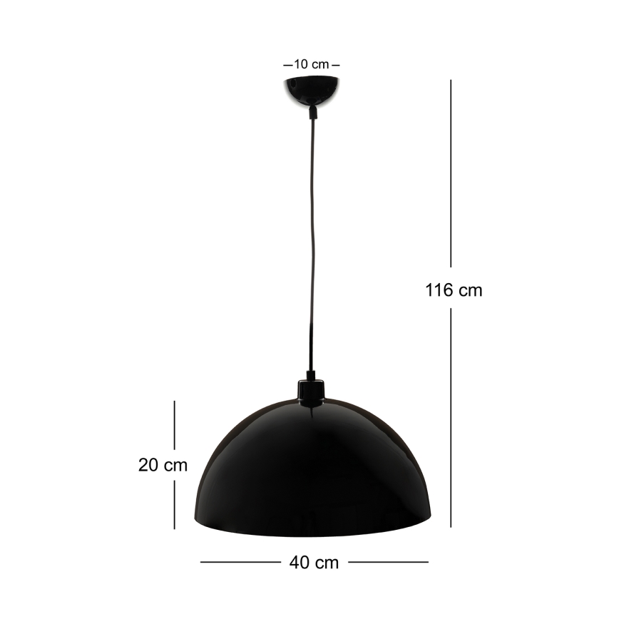 Brilagi - Lustră LED suspendată pe cablu METALO 1xE27/40W/230V Ø 40 cm negru/cupru