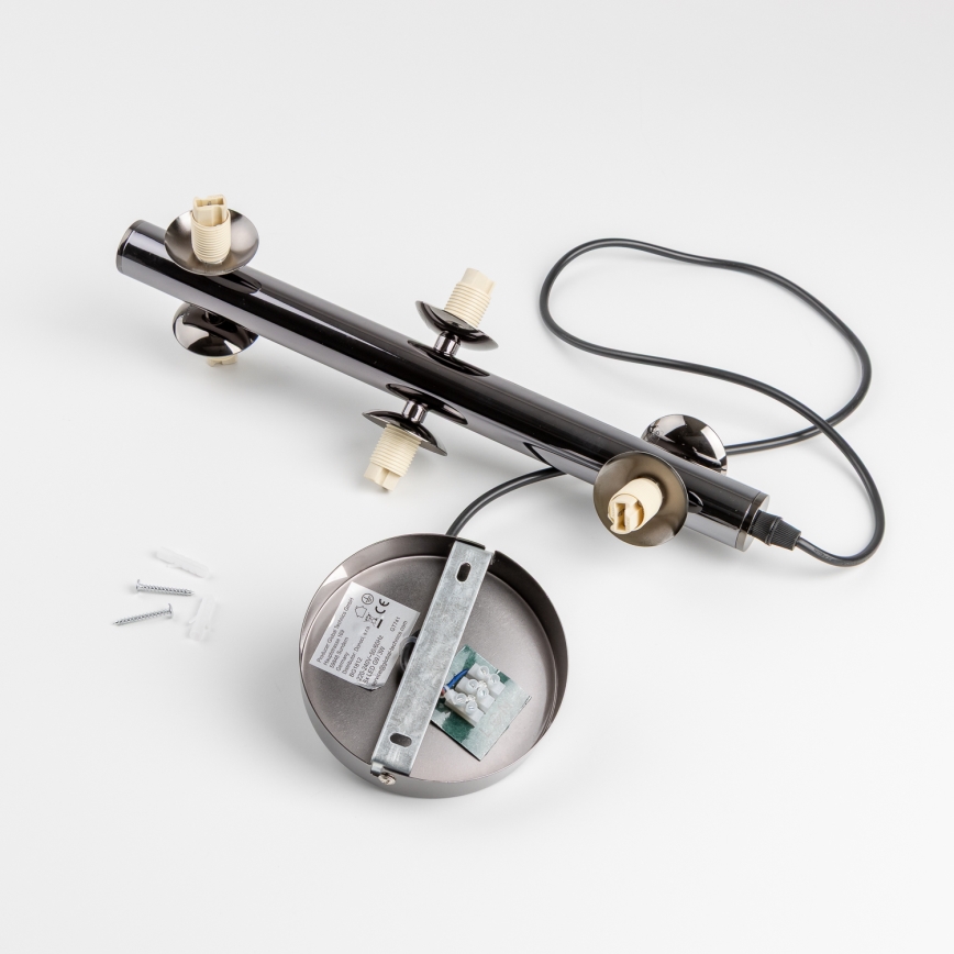 Brilagi - Lustră LED suspendată pe cablu MILLA, 6x G9/3W/230V, negru cromat/sticlă fumurie