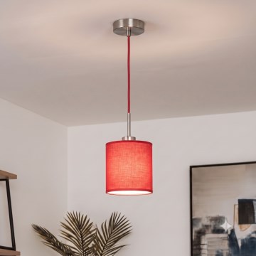 Brilagi - lustră LED suspendată pe cablu NUBILA 1xE27/60W/230V, diam. 14 cm, roșie