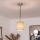 Brilagi - Lustră LED suspendată pe cablu NUBILA 1xE27/60W/230V Ø 14 cm negru/maro deschis