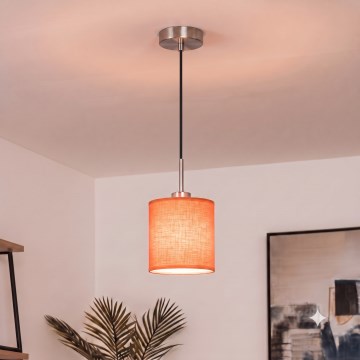 Brilagi - Lustră LED suspendată pe cablu NUBILA 1xE27/60W/230V Ø 14 cm negru/portocaliu