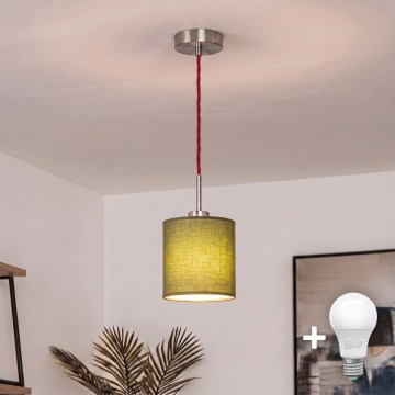 Brilagi - Lustră LED suspendată pe cablu NUBILA 1xE27/60W/230V Ø 14 cm roșu/verde