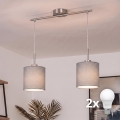Brilagi - Lustră LED suspendată pe cablu NUBILA 2xE27/60W/230V gri deschis