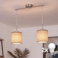 Brilagi - Lustra LED suspendată pe cablu NUBILA 2xE27/60W/230V, maro
