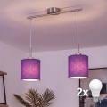 Brilagi - Lustră LED suspendată pe cablu NUBILA 2xE27/60W/230V mov