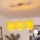 Brilagi - Lustră LED suspendată pe cablu NUBILA 3xE27/60W/230V galbenă