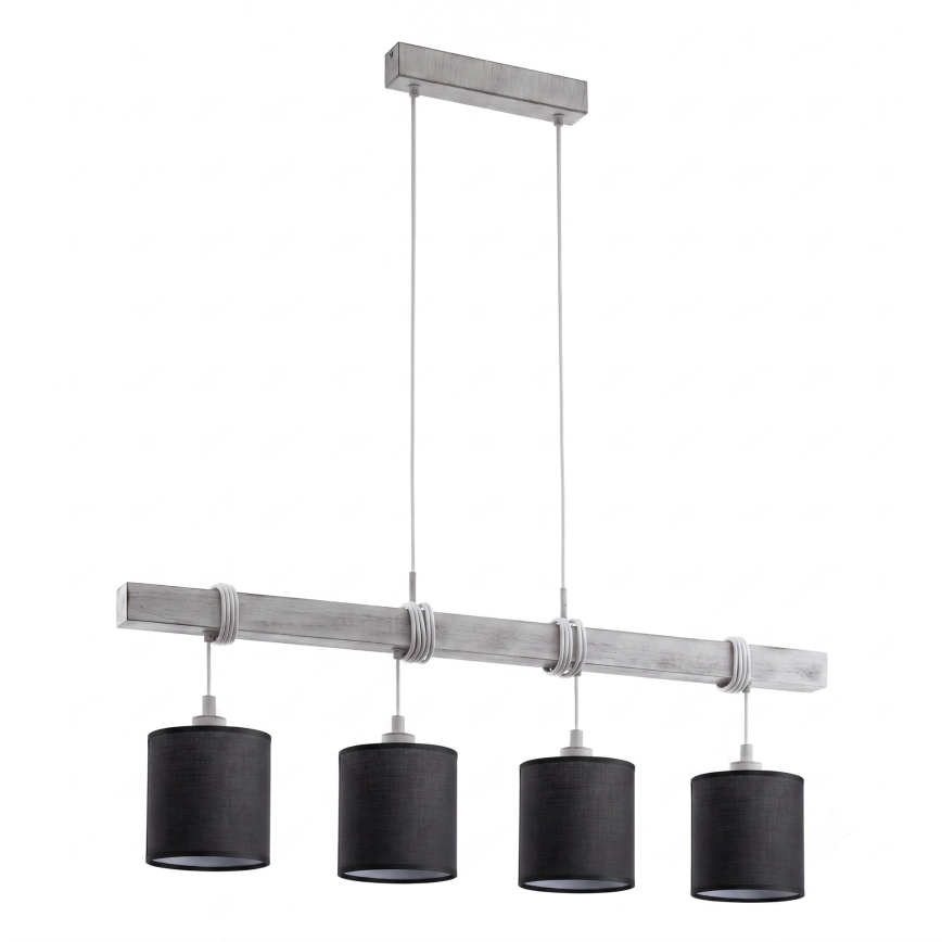 Brilagi - Lustră LED suspendată pe cablu NUBILA 4xE27/60W/230V gri/negru