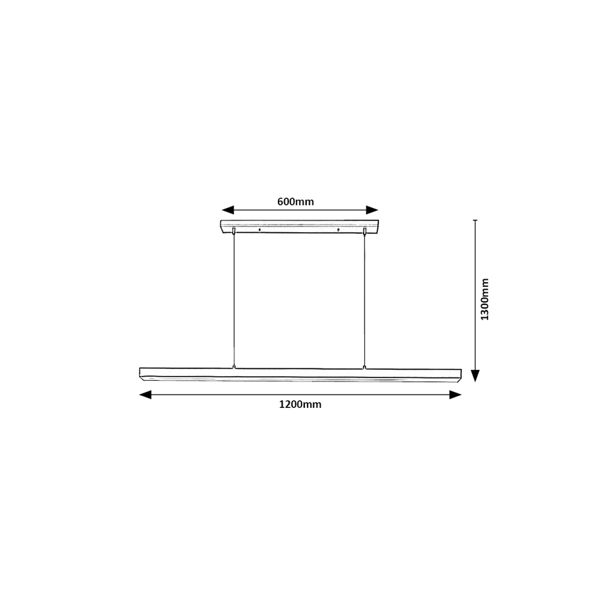 Brilagi - Lustră LED suspendată pe cablu PAXIS LED/30W/230V, 120 cm, negru