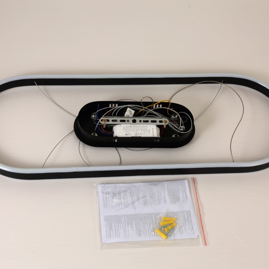 Brilagi - Lustră LED suspendată pe cablu PONDIE LED/43W/230V 80x30 cm neagră