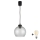 Brilagi - Lustră LED suspendată pe cablu RETRO GLASS 1xE27/60W/230V diam. 25 cm negru/gri fumuriu