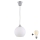 Brilagi - Lustră LED suspendată pe cablu RETRO GLASS, 1xE27/60W/230V, diametru 15 cm, argintie/albă