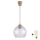 Brilagi - Lustră LED suspendată pe cablu RETRO GLASS 1xE27/60W/230V, diametru 25 cm, bej/gri fumuriu