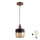 Brilagi - Lustră LED suspendată pe cablu RETRO GLASS 1xE27/60W/230V Ø 14 cm cupru/bej fumuriu/negru