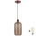 Brilagi - Lustră LED suspendată pe cablu RETRO GLASS 1xE27/60W/230V Ø 14 cm cupru/maro fumuriu