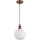 Brilagi - Lustră LED suspendată pe cablu RETRO GLASS 1xE27/60W/230V Ø 15 cm albă