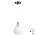 BRILAGI - lustra LED suspendată pe cablu RETRO GLASS 1xE27/60W/230V Ø 15 cm negru/alb