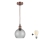 Brilagi - Lustră LED suspendată pe cablu RETRO GLASS 1xE27/60W/230V Ø 18 cm alb/gri fumuriu
