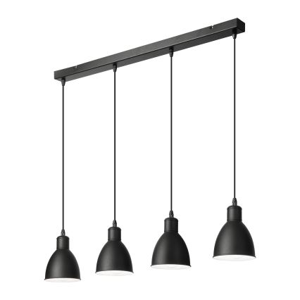 Brilagi - Lustră LED suspendată pe cablu RIDDY 4xE27/60W/230V neagră