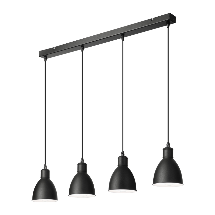 Brilagi - Lustră LED suspendată pe cablu RIDDY 4xE27/60W/230V neagră