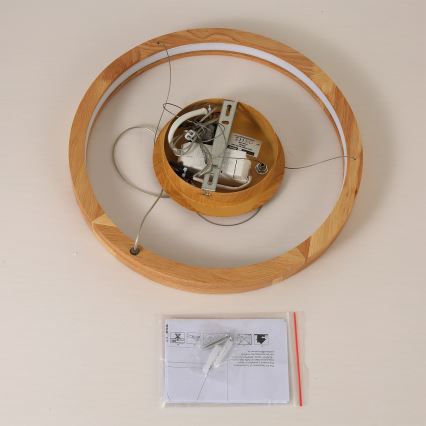 Brilagi - Lustră LED suspendată pe cablu UMEA WOOD, 30W, 230V, Ø 40 cm, lemn