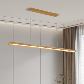 Brilagi - Lustră LED UMEA WOOD suspendată pe cablu, 40W, 230V, 150 cm, lemn