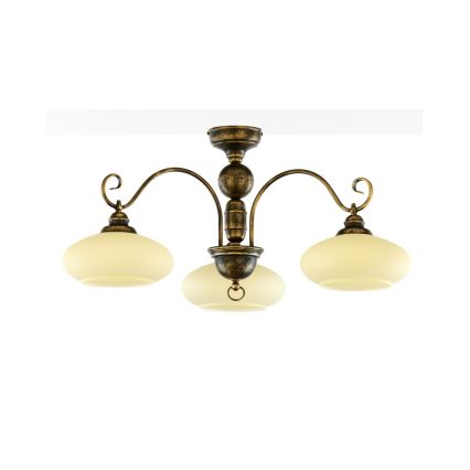 Brilagi - Lustră montată pe tavan MOLLERO 3xE27/15W/230V Ø 84 cm bronz/patină