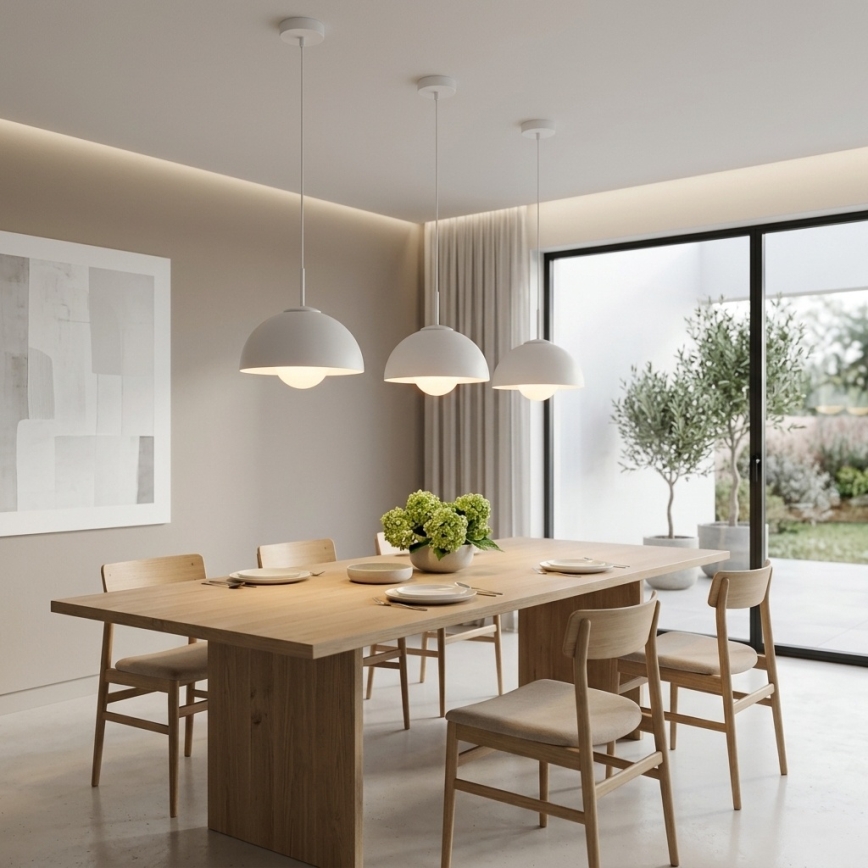BRILAGI - Lustră pe cablu COSMO 1xE27/60W/230V Ø 30 cm alb/auriu