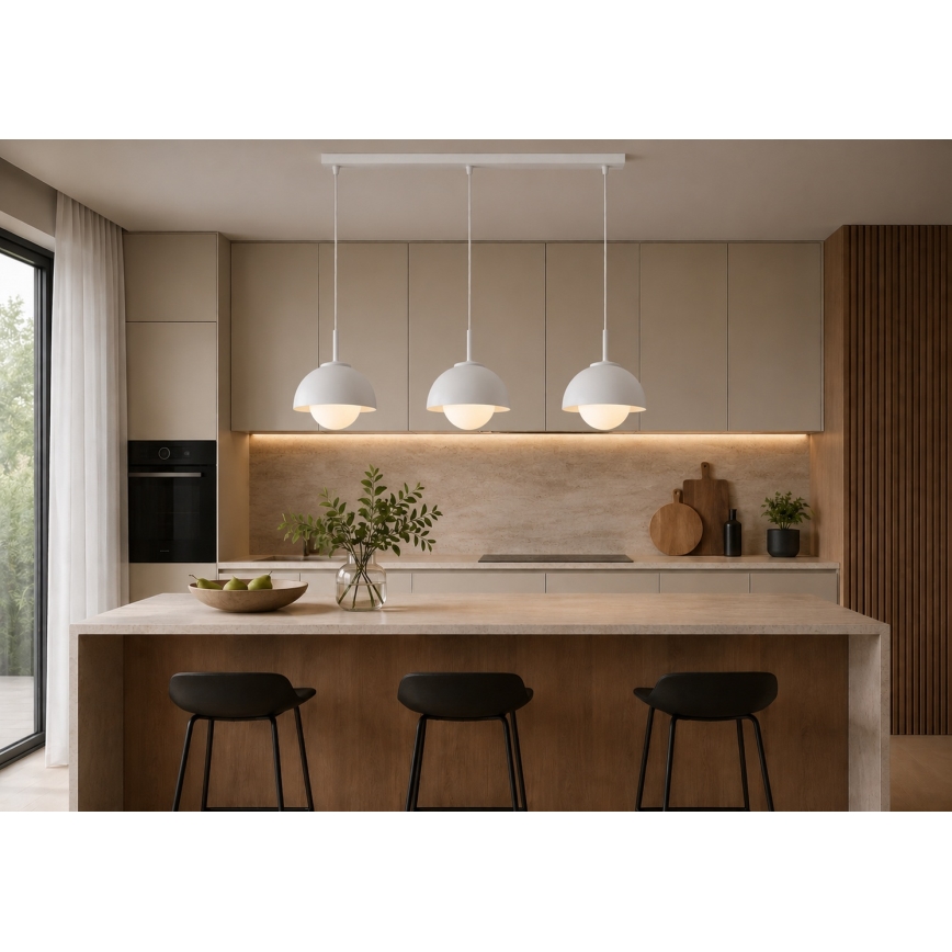 BRILAGI - Lustră pe cablu COSMO 3xE27/60W/230V alb/auriu