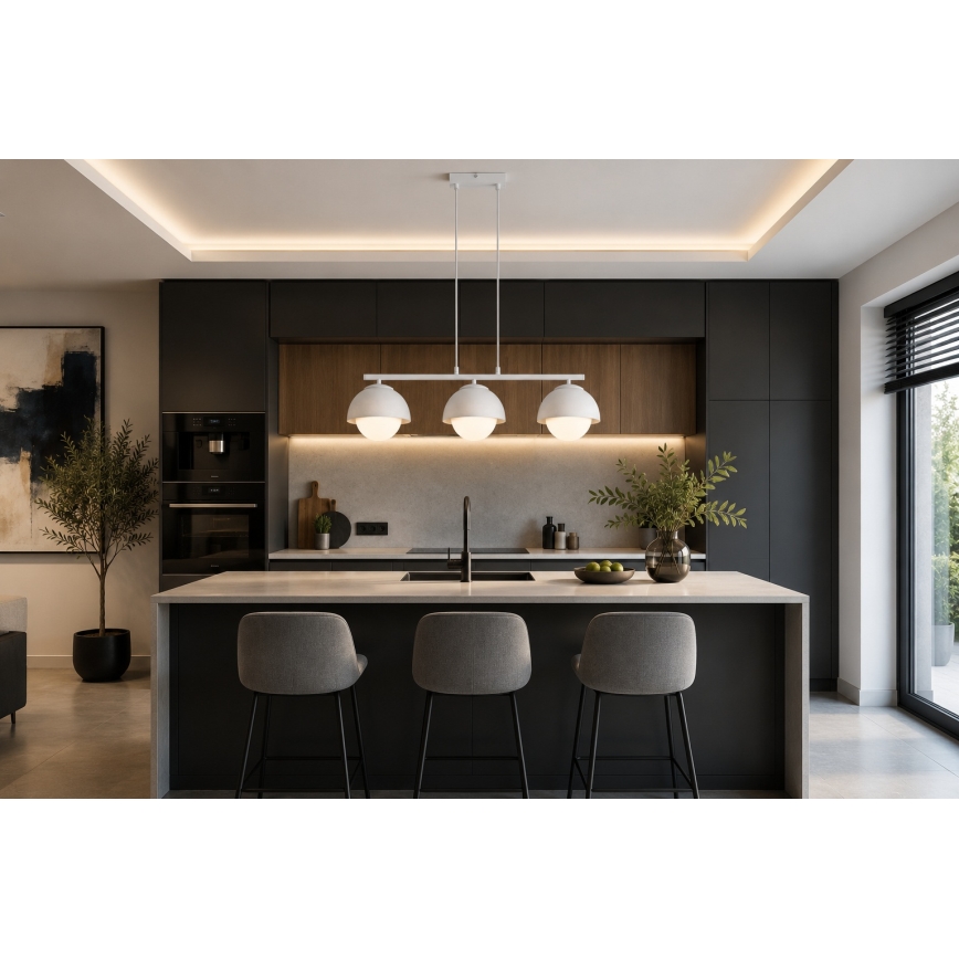 BRILAGI - Lustra pe cablu COSMO 3xE27/60W/230V alb/auriu