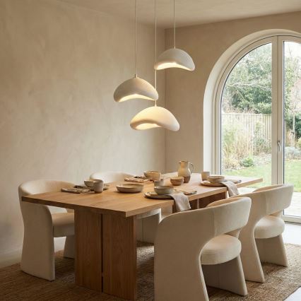 Brilagi - Lustra pe cablu LUNA 3xE27/40W/230V diam. 82 cm albă