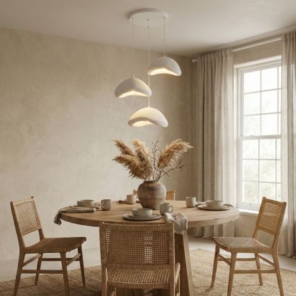 Brilagi - Lustra pe cablu LUNA 3xE27/40W/230V diam. 82 cm albă