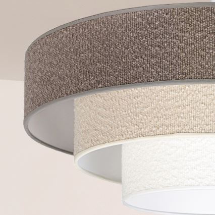 Brilagi - Lustră pe cablu LUNETA 3xE27/60W/230V, Ø 80 cm, gri/crem/alb